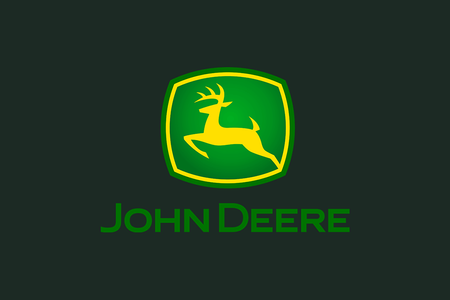 John Deere logo a construction manufacturing company